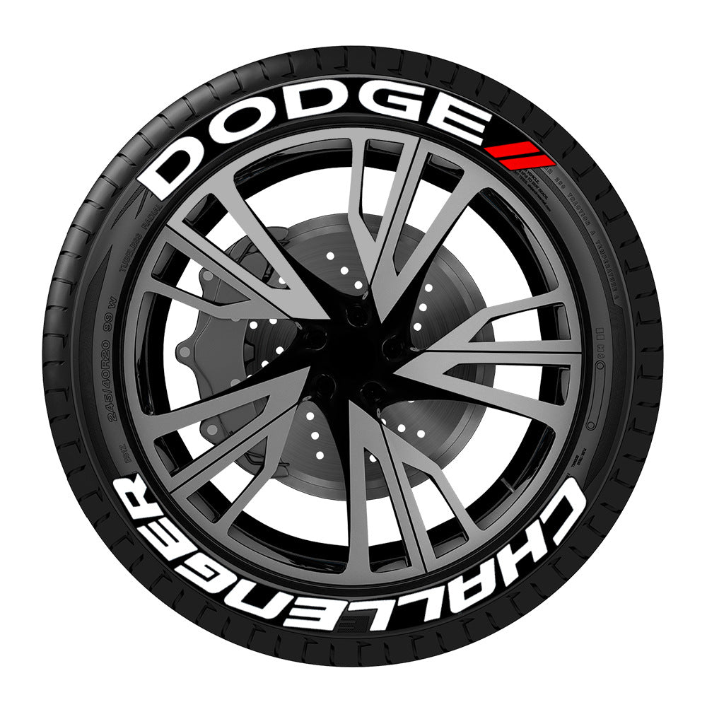 Set Adesivi Pneumatici Auto Monoblocco - Kit Completo 4 Ruote Tuning