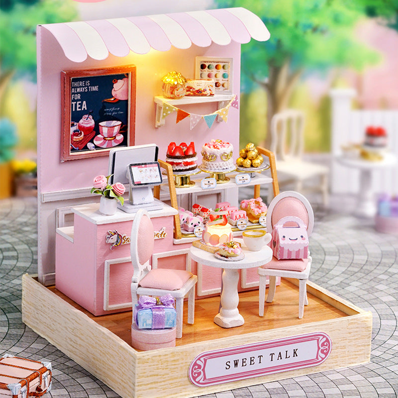 DIY Little House Happy One Pavilion Handgemachtes Montagemodell Spielzeug
