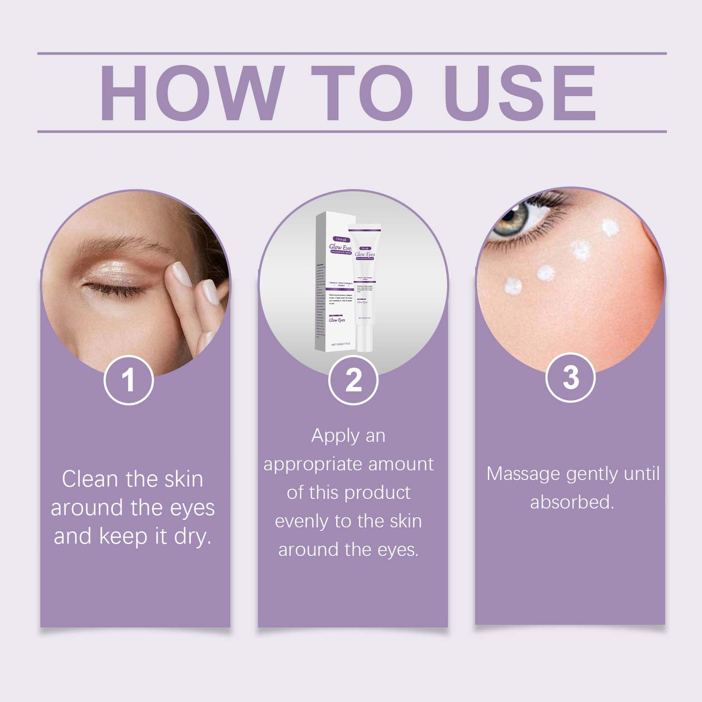 Collagen Eye Cream Firming Moisturizing Hydrating Eye Cream Gentle Care Nourishing Brightening Eye Cream