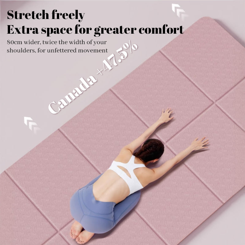 Faltbare, umweltfreundliche TPE-Yogamatte: doppelseitig, rutschfest, für Reisen, Sport, Pilates und Bodentraining