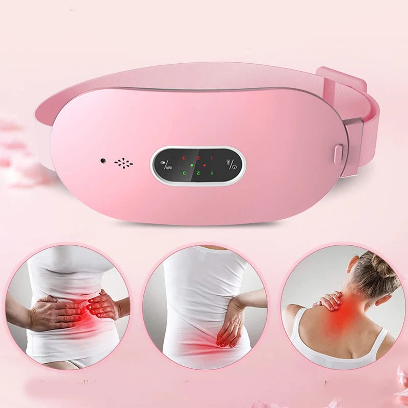 Womon Women in Period Menstrual Heating Pad Heating Massage Belt Abdominal Massager Warm Palace Electric Pain Relief Device
