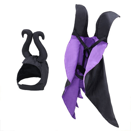 Halloween Dog Cloak with Hat Sleeping Curse Female Cloak Cat Hat Pet Clothing