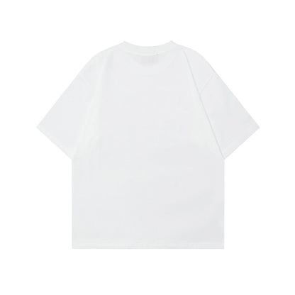 Style Anime Print Short Sleeve T-Shirt Unisex Loose Pure Cotton Couple Ins Casual Tee