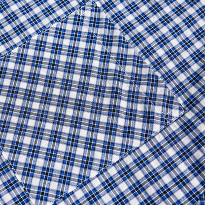 Plaid Short Sleeve Shirt Men's Japanese Workwear Loose Casual Turn-down Collar Summer Checkered Shirt High Street Trendy