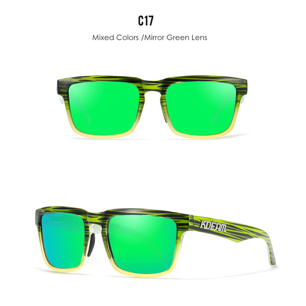 Classic polarized sunglasses for men and women ultra light driving glasses colorful real film sunglasses