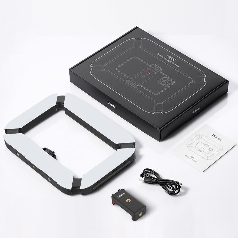 Ulanzi U200 Kamera-Ringlicht, Video-Rig, Handkamera, LED-Licht für Videoaufnahmen