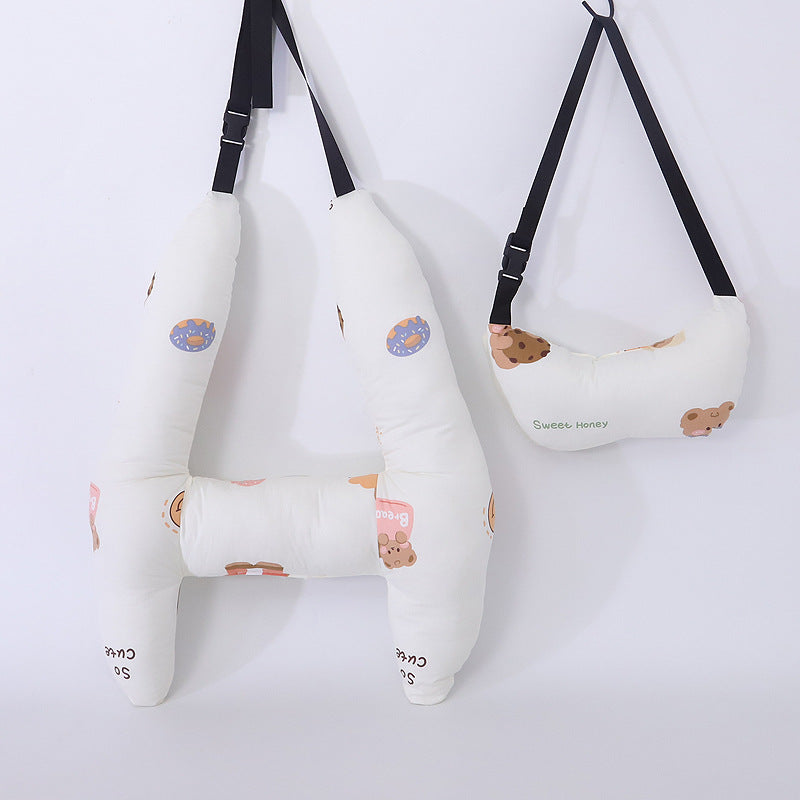 Car Sleeping Pillow Dual purpose Cotton Breathable Summer Car Adult Children Washed Pillow Interior Supplies