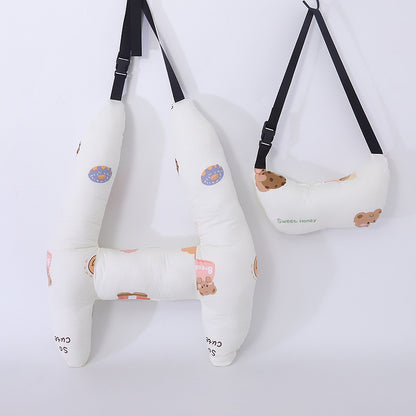Car Sleeping Pillow Dual purpose Cotton Breathable Summer Car Adult Children Washed Pillow Interior Supplies