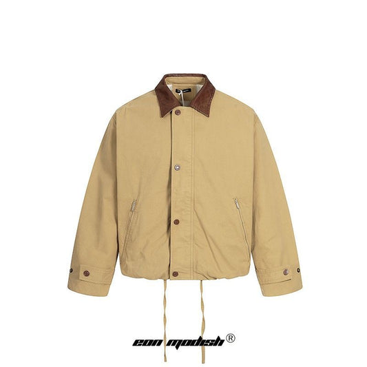 Street Trend High-Street Personalized Colorblock Loose Jacket