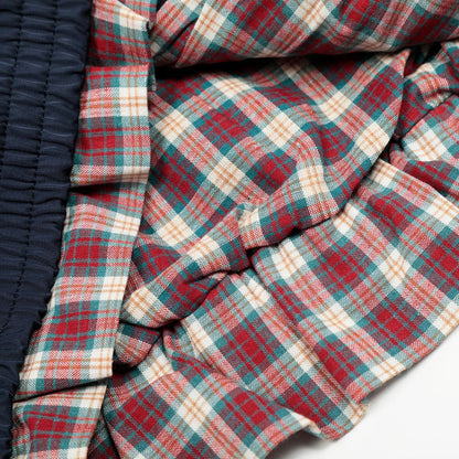 Street Style High-Street Plaid Splicing Loose Jacket