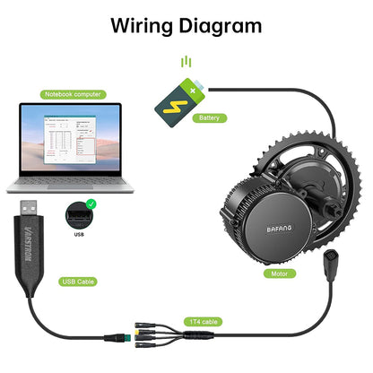 Bafang USB CAN-Bus Programming Cable for BBS01/BBS02/BBS03/BBSHD Mid-Drive E-Bike Motor