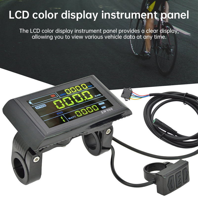 5/6-pin SW900 color smart meter, e-scooter/mountain bike LCD data display modification part.