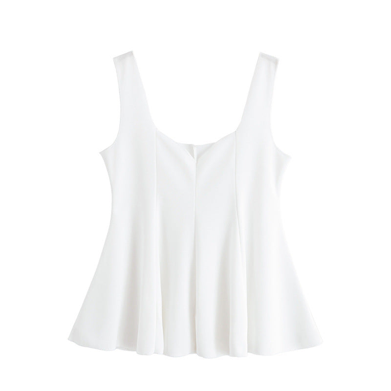 Long-Sleeved Fashionable Loose Casual Design Sense Unique Short Dress-Style Top