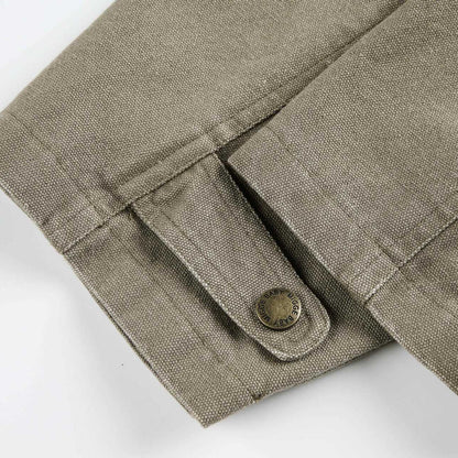 Street Style High-Street Spliced Collar Printed Work Jacket