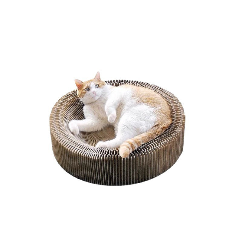 Creative accordion cat scratching board pet supplies decompression grinding claws corrugated paper cat specific - 2 pieces