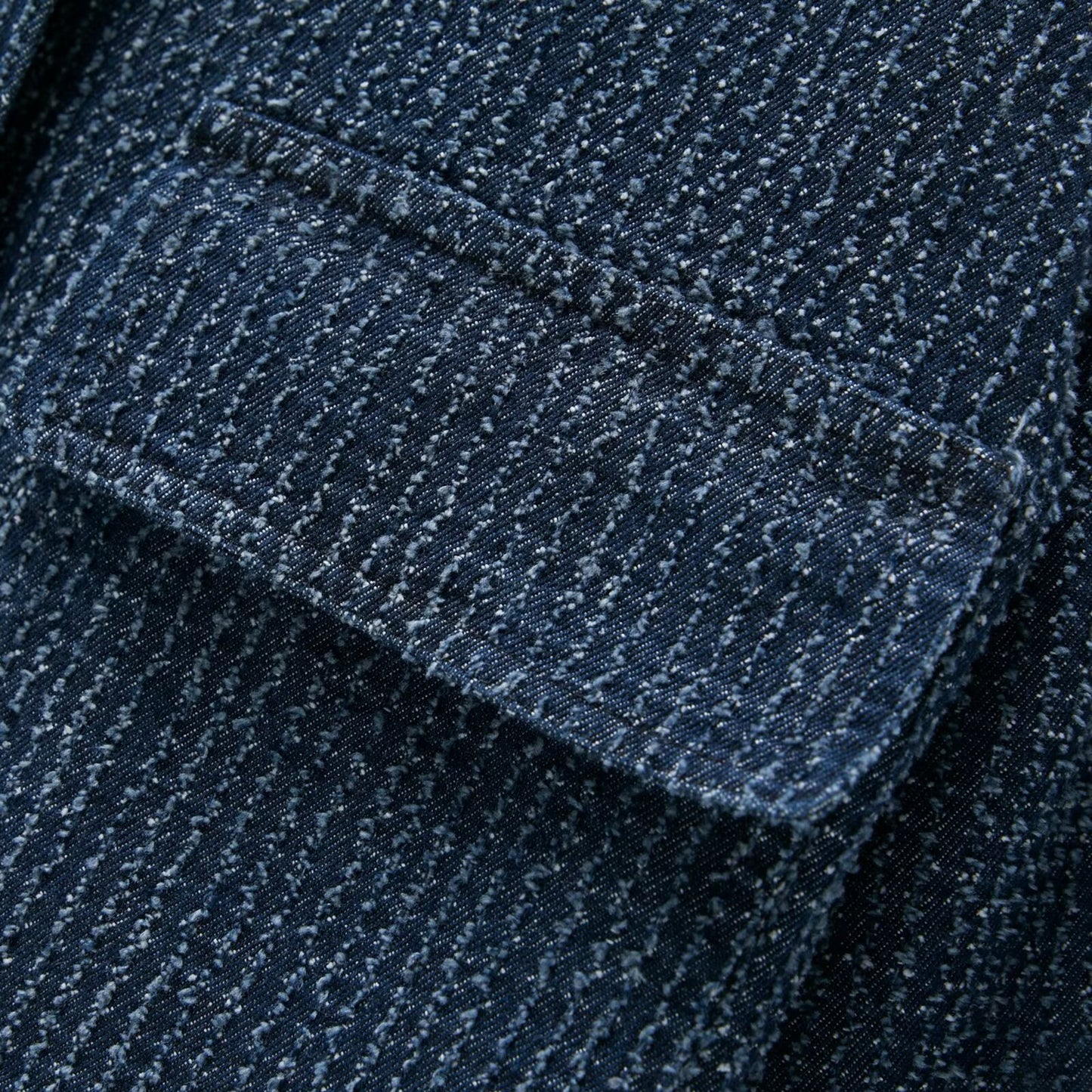Jeansjacke mit langen Ärmeln und dekorativer Struktur und Kragen für Damen