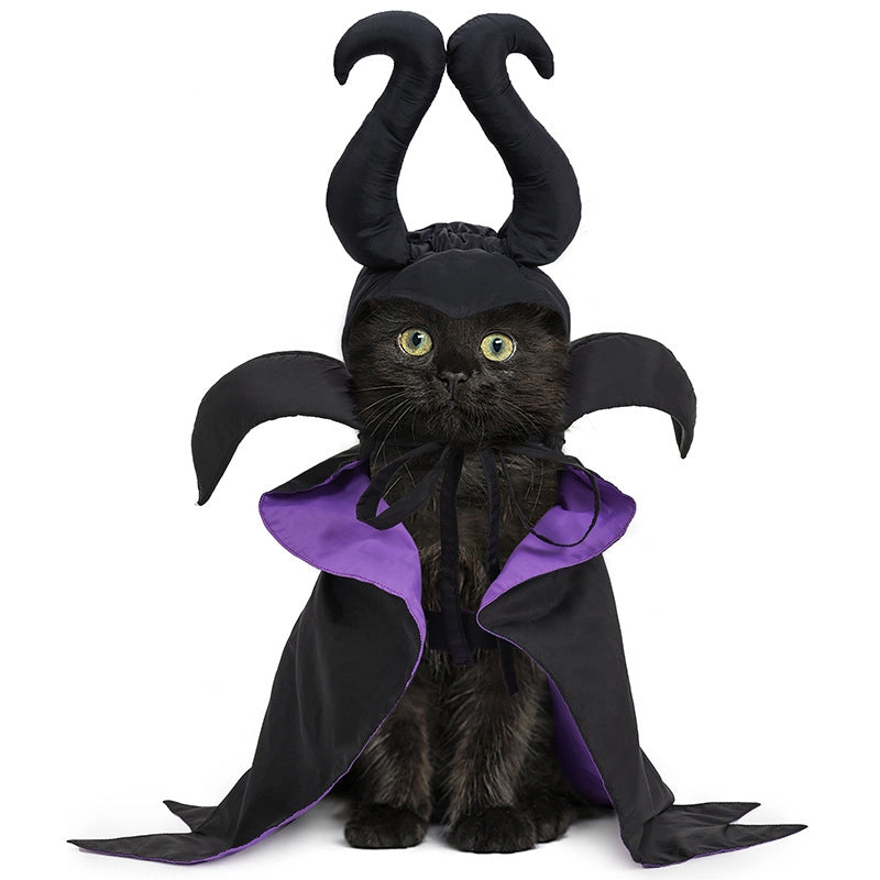 Halloween Dog Cloak with Hat Sleeping Curse Female Cloak Cat Hat Pet Clothing
