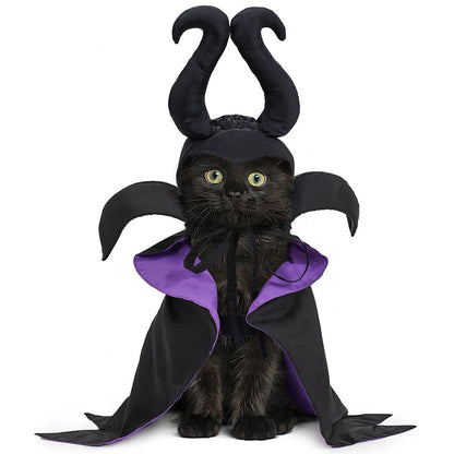 Halloween Dog Cloak with Hat Sleeping Curse Female Cloak Cat Hat Pet Clothing