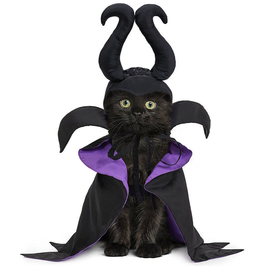 Halloween Dog Cloak with Hat Sleeping Curse Female Cloak Cat Hat Pet Clothing