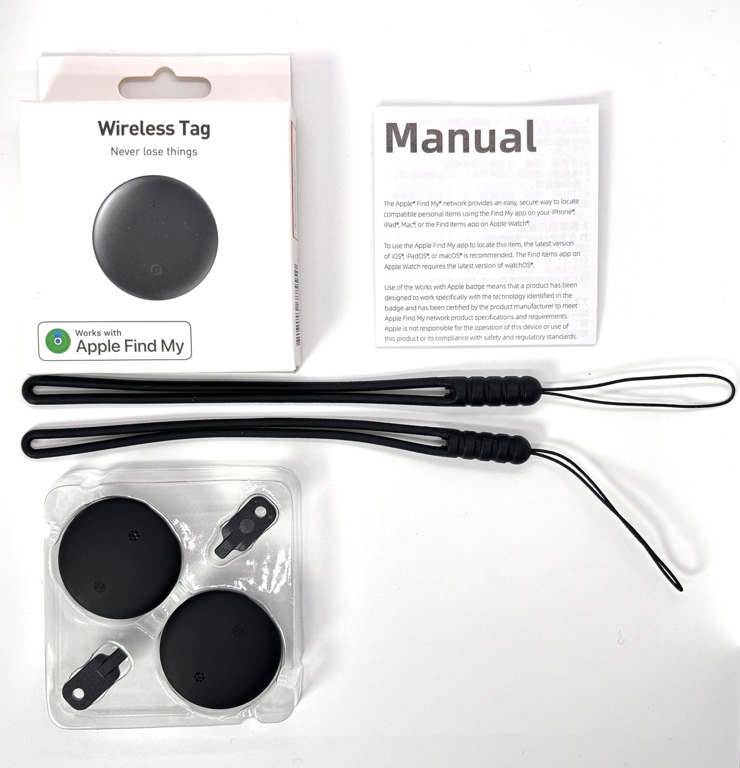 Waterproof Anti-Lost Tracker Compatible with Find My for Pet Locator, Alternative to Airtag