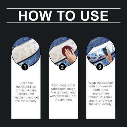 OUHOE Car Lamp Repair Spray (10ml) Car Headlamp Cover Scratch Polishing Car Headlamp Repair And Refurbishment Repair Agent