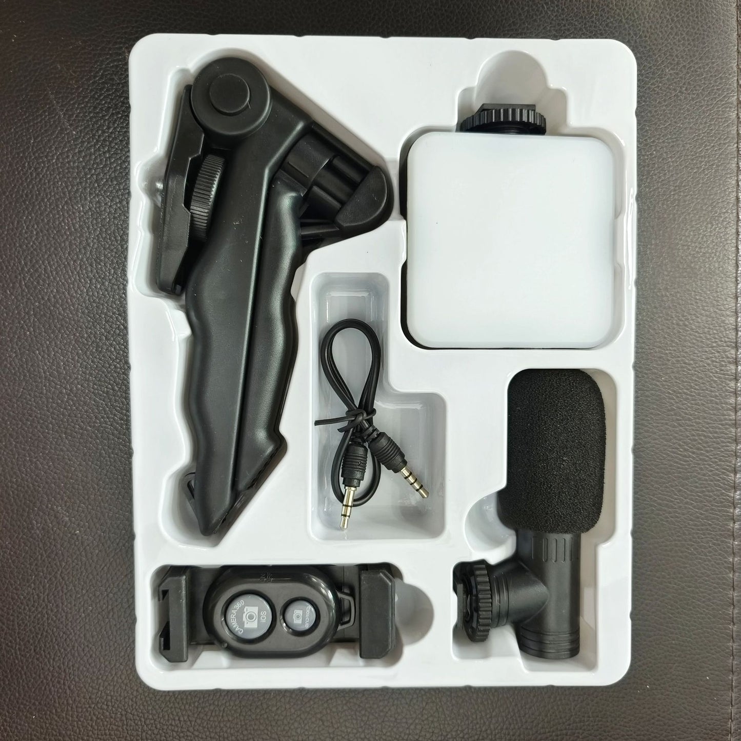 Desktop Beauty Leg Pocket Fill Light with Microphone Set Single Reflex Conference Lamp Handheld Photography with Microphone