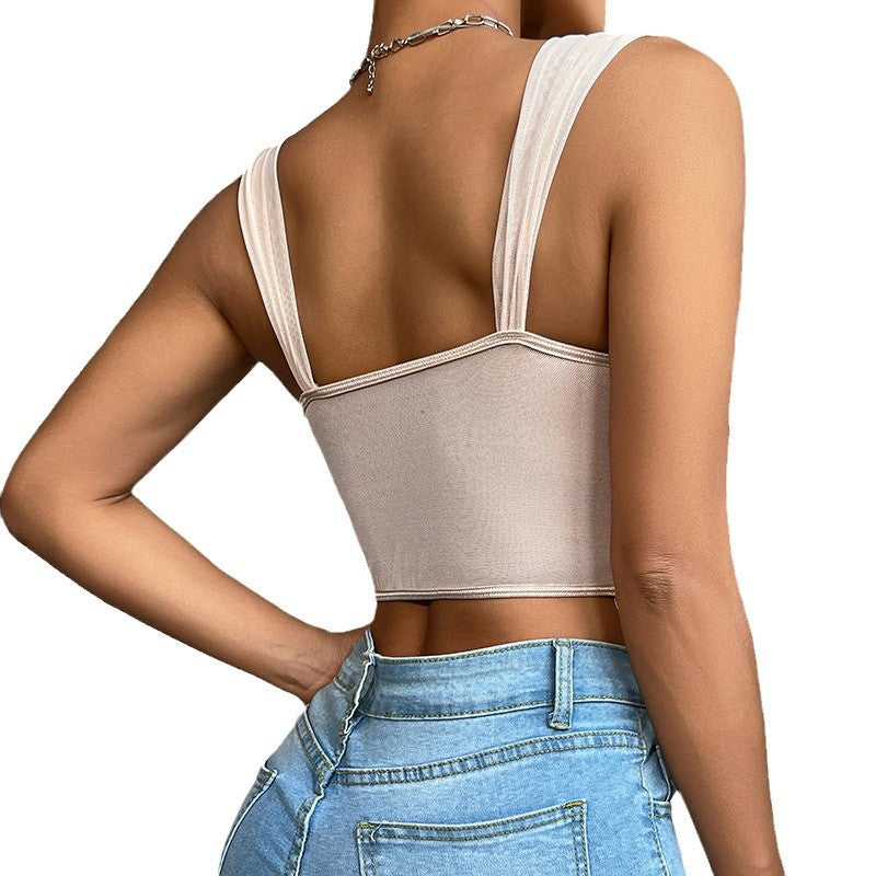 New retro floral sexy vest top for women