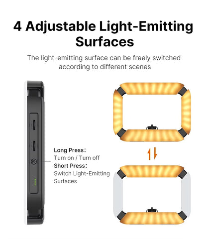Ulanzi U200 Kamera-Ringlicht, Video-Rig, Handkamera, LED-Licht für Videoaufnahmen