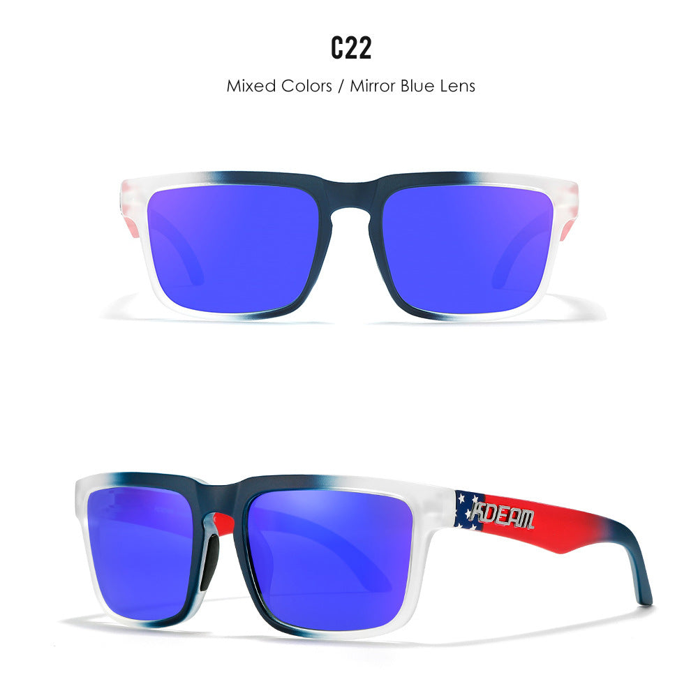 Classic polarized sunglasses for men and women ultra light driving glasses colorful real film sunglasses