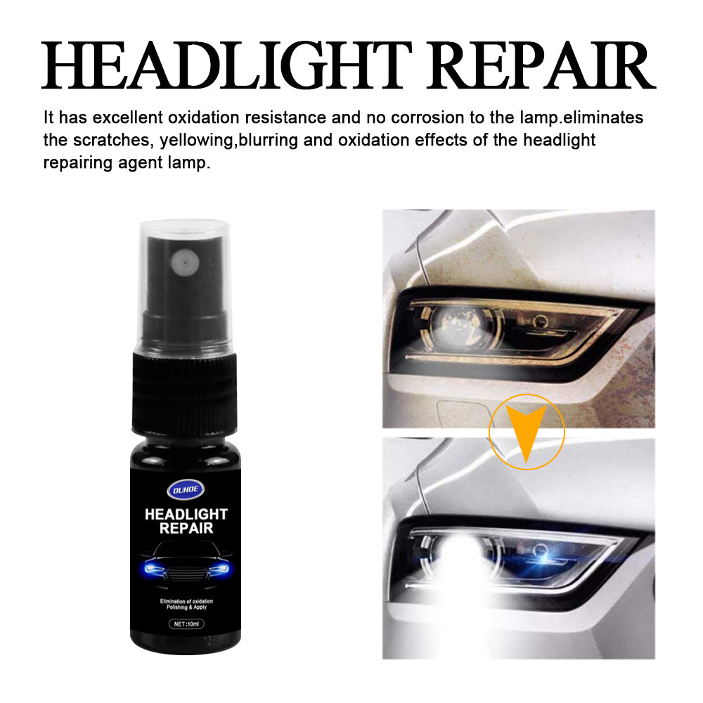 OUHOE Car Lamp Repair Spray (10ml) Car Headlamp Cover Scratch Polishing Car Headlamp Repair And Refurbishment Repair Agent