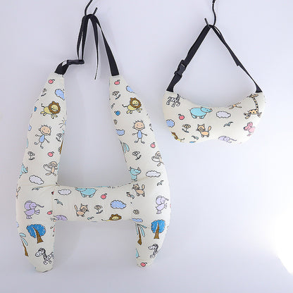 Car Sleeping Pillow Dual purpose Cotton Breathable Summer Car Adult Children Washed Pillow Interior Supplies
