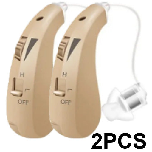 1Pair of Invisible Hearing Aids for Seniors with Sound Amplifier and Assistive Listening Earphones