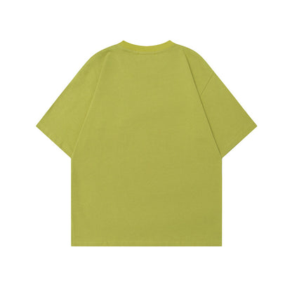 Anime Print Short Sleeve Unisex Retro Oversize Loose Pure Cotton T-Shirt