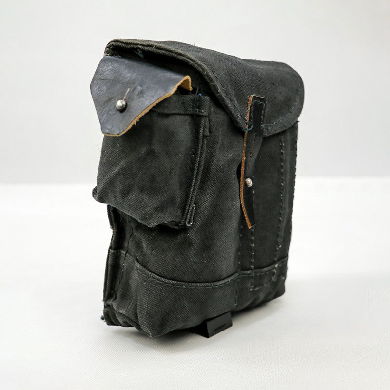 Cold War: Directly sourced original Russian items. Issued - Soviet Marines' black 4 - compartment AK mag pouch.