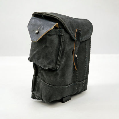 Cold War: Directly sourced original Russian items. Issued - Soviet Marines' black 4 - compartment AK mag pouch.