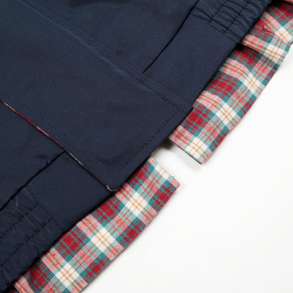 Street Style High-Street Plaid Splicing Loose Jacket