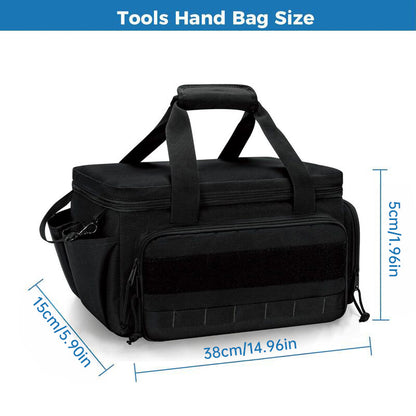 14" Hochleistungswerkzeug: 2 Taschen + rutschfester Organizer (für Elektriker, mehrere Taschen)