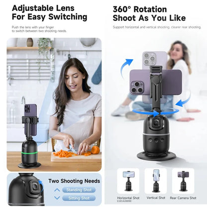 P03  AI Smart Gimbal 360° Auto Face Tracking Gimbal All-in-one Rotation For Smartphone video Vlog Stabilizer Phone Holder