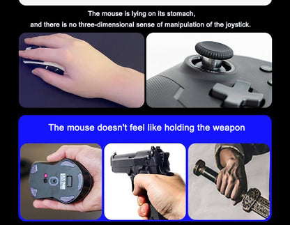 Shooting Game Mouse Gun style Vertical Handle Grip Trigger Features Pistol Vertical Dedicated Wired Peripheral