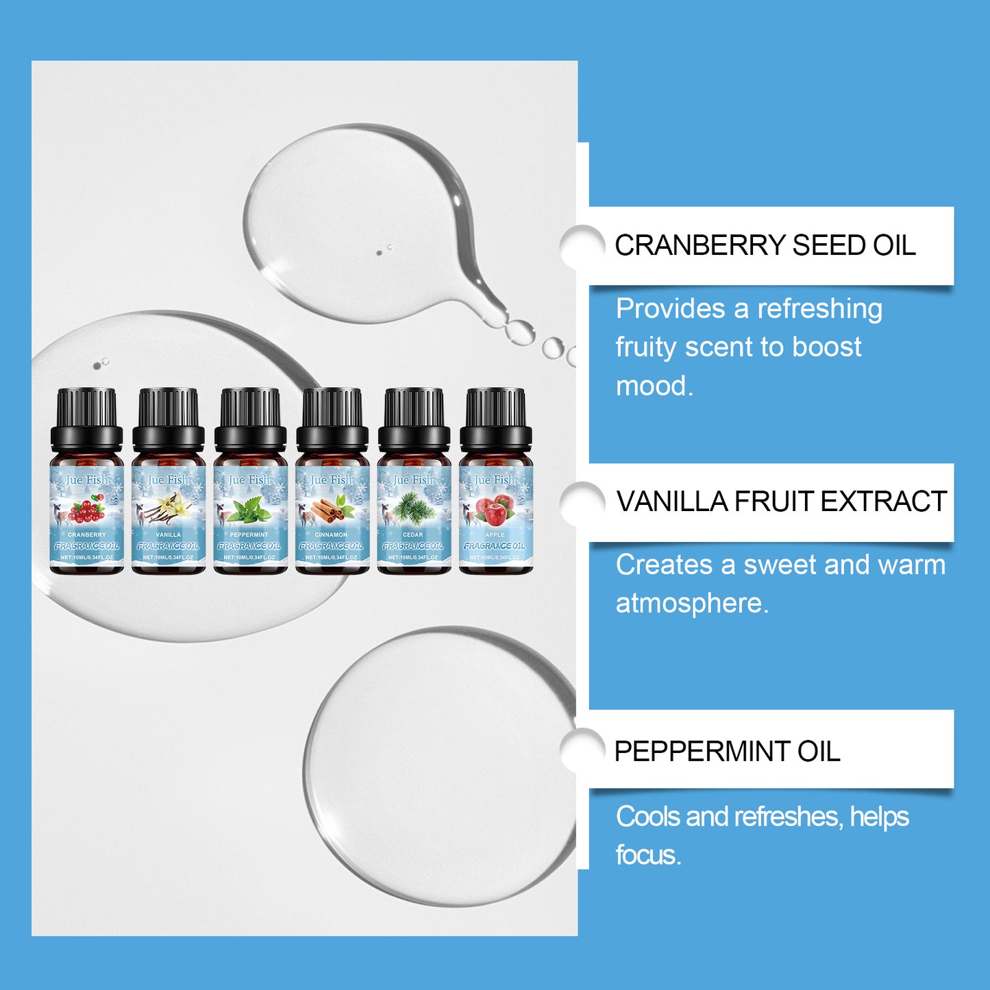 Winter Aromatherapy Oil Set, Humidifier Fragrance Essential Oil Freshens The Air And Keeps The Room Warm In Winter