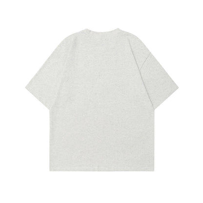 Dark High Street Rock Figure Print Short Sleeve T-Shirt Men's Oversize Heavyweight Pure Cotton Half Sleeve Tee