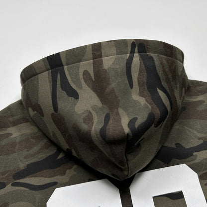 Modish American Retro Vibe Heavyweight Fleece Hooded Sweatshirt Jacket