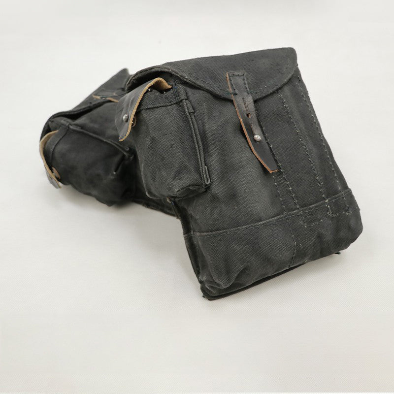 Cold War: Directly sourced original Russian items. Issued - Soviet Marines' black 4 - compartment AK mag pouch.