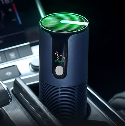 Intelligent car air purifier for formaldehyde and smoke removal UVC negative ion USB car disinfectant