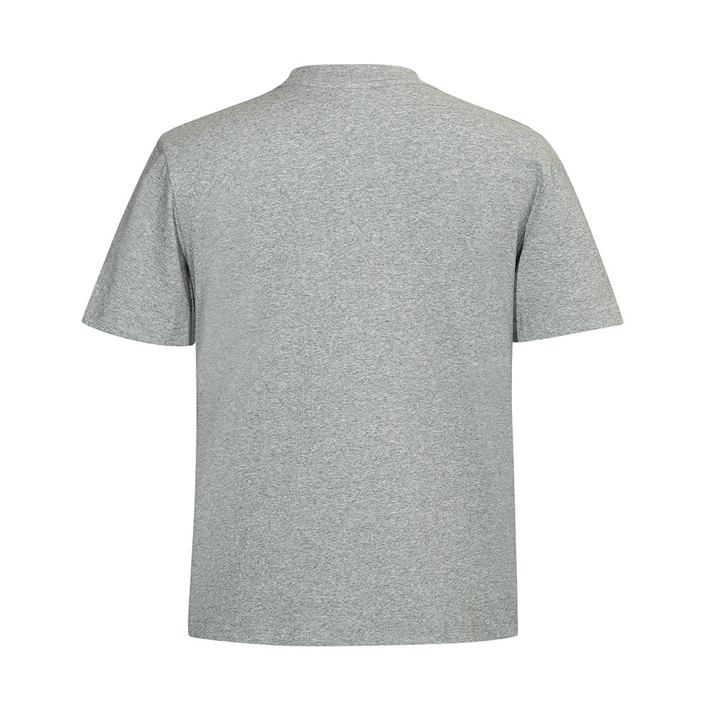 Dark Gothic Eye Letter Print Short Sleeve T-Shirt Men's Casual Loose Pure Cotton Tee Shirt Hip Hop Trendy