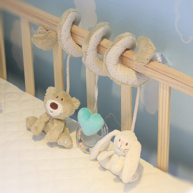 Culla Letto Giocattoli Per Bambini Musicale Mobile Molle Del Coniglio di Peluche Culla Passeggino Appeso Sonaglio Giocattolo Del Regalo Appena Nato