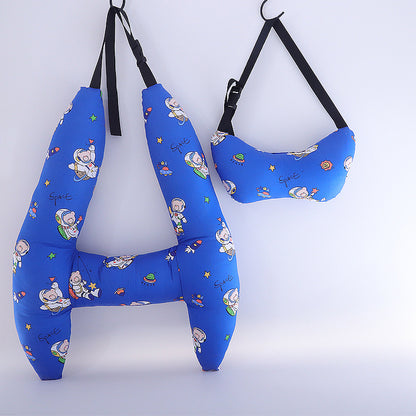 Car Sleeping Pillow Dual purpose Cotton Breathable Summer Car Adult Children Washed Pillow Interior Supplies