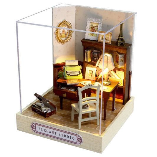 DIY Little House Happy One Pavilion Handmade Assembly Model Toy