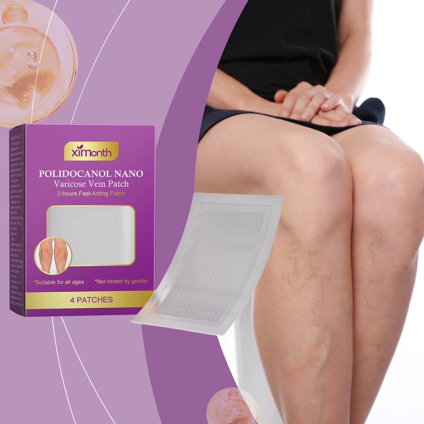 Ximonth Leg Care Patches, Gentle Nourishing And Soothing Leg Comfort External Care Patch