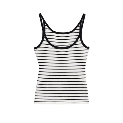 Striped Spaghetti Strap Top for Women Style, Slim Fit, Casual Office Wear